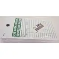 Badger Tag & Label Corp Eye Wash/Shower Inspection Record Tag: Vinyl, 5 3/4 in Ht, 3 3/16 in Wd, 3/8 in Hole Size, 25 PK