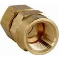Female Connector: Brass, Compression x FNPTF, 1/2 in Pipe Size, For 5/8 in Tube OD, 10 PK