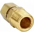 Male Connector, Compression Fitting, Brass, 3/8" x 3/8"