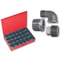 Imperial Black Iron Elbow, Plug, Nipple & Bushings Pipe Fittings Assortment, 126 Pieces