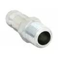 Quick Connect Hose Coupling: 1/4 in Body Size, 1/4 in Hose Fitting Size, Plug, Male, NPT