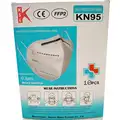 6-Ply, KN95 Disposable Face Mask with Earloop Headstrap and Nose Clip, One Size Fits Most, White
