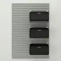 Flow Wall Slatwall Kit: 96 in x 3/4 in x 36 in, 6 Panels, PVC, Silver, 0 Hooks, 3 Bins