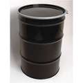Transport Drum: 55 gal Capacity, 1A2/Y1.8/200 UN Rating Liquid, 34 1/2 in Overall Ht, Black, Lined