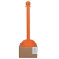 Mr. Chain Heavy Duty Stanchion, Height 41", Safety Orange, Post Material Polyethylene