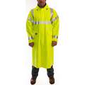 Tingley Arc Flash Rain Coat, PPE Category: 2, High Visibility: Yes, Nomex PVC, 2XL, Yellow/Green