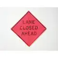 Eastern Metal Signs And Safety Mesh Road Work Sign, Lane Closed Ahead, 36" H x 36" W