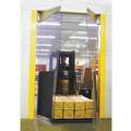 PVC Double Swinging Doors with PVC Window; 8 ft. H x 8 ft. W, Clear