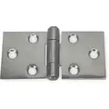 1-1/2" x 3" Butt Hinge with Bright Stainless Steel Finish, Full Surface Mounting, Square Corners
