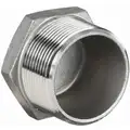 Hex Head Plug: 304 Stainless Steel, 1 1/4" Fitting Pipe Size, Male NPT, Class 150