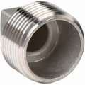 304 Stainless Steel Square Head Plug, MNPT, 1/8" Pipe Size - Pipe Fitting