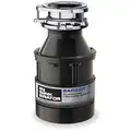 Garbage Disposal, 1/3 HP, 26 oz. Grinding Chamber Capacity, 120 Voltage, 1-1/2" Connection Drain