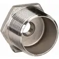 316 Stainless Steel Hex Reducing Bushing, MNPT x FNPT, 1/2" x 1/4" Pipe Size - Pipe Fitting
