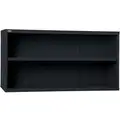 Base Cabinet, Open Face Cabinet Doors, 60"W x 27-3/4"D x 31"H, 2 Shelves, Black