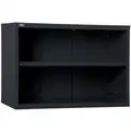 Overhead Cabinet, Open Face Cabinet Doors, 45"W x 27-3/4"D x 31"H, 2 Shelves, Black