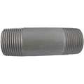 Nipple: 316 Stainless Steel, 3/4" Nominal Pipe Size, 3" Overall Length, Threaded on Both Ends