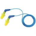 27dB Reusable Flanged-Shape Ear Plugs; Corded, Yellow, Universal