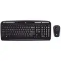 Logitech Wireless Keyboard/Mouse Set, Black, USB Connector Type