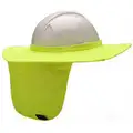 Hard Hat Brim With Neck Shade Lime Color