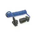 Plastic Trailer Adapter With Coil Cable with 7-Way Blade Vehicle Connection