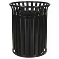 Trash Can,35 Gal.,Black