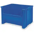 Akro-Mils Industrial Grade Polymer Stacking Bin; 75 lb. Load Capacity, 12-7/16" H x 15-1/4" L x 19-7/8" W, Blue