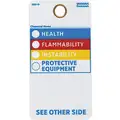 HMIG Label, Vinyl, Chemical Flammability and Reactivity, Multicolor, 5-3/4" Height, 3" Width
