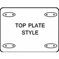 Standard Plate Caster, Swivel, Polyurethane, 350 lb., 4" Wheel Dia.