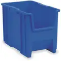 Akro-Mils Industrial Grade Polymer Stacking Bin; 75 lb. Load Capacity, 12-1/2" H x 17-1/2" L x 10-7/8" W, Blue