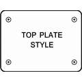 Standard Plate Caster, Rigid, Iron, 125 lb., 2" Wheel Dia.