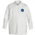 Dupont Disposable Shirt, L, Tyvek, White, PK50
