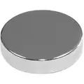 Disc Magnet, Grade 35 Neodymium, Casing Material Nickel Plating, 6 lb Max. Pull