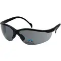 Pyramex Venture II Bifocal Safety Glasses +2.0 Diopter, Black Frame, Gray Lens, Polycarbonate, Scratch-Resistant