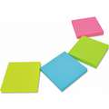 Universal One Sticky Notes: Neon Green/Neon Pink/Neon Yellow/Robin Egg Blue, Standard, 3 in x 3 in, 12 PK