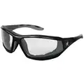 MCR Safety Reaper Full-Frame Safety Glasses, Black Frame, Clear Lens, Polycarbonate, Anti-Fog, Scratch-Resistant