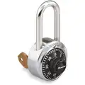 Master Lock Combination Padlock Front-Dial Location, 1-1/2" Shackle Height