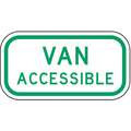 ADA Compliant, Aluminum Van Accessible Supplemental Parking Sign; 6" H x 12" W