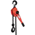 Lever Chain Hoist, 6000 lb. Load Capacity, 5 ft. Hoist Lift, 1-29/64" Hook Opening