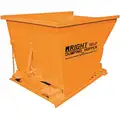 Orange Self-Dumping Hopper, 20.4 cu. ft., 5000 lb. Load Cap., 36-1/2" H X 58-3/4" L X 39-3/4" W