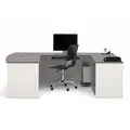 Bestar U-Shape Workstation: Connexion Series, 71 1/64 in Overall W, 30 13/32 in Overall Ht