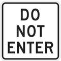 Lyle Engineer Grade Aluminum Do Not Enter and Wrong Way Traffic Sign; 12" H x 12" W