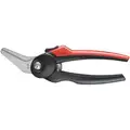 Bessey Metal Cutting Snip: Straight, 7 1/2 in Overall L, 1 3/4 in Cutting L, Steel, Plastic