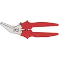 Bessey Offset Snip: Straight, 7 1/2 in Overall L, 1 1/2 in Cutting L, Stainless Steel, Plastic