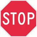 Lyle Traffic Sign: 18 in x 18 in Nominal Sign Size, Aluminum, 0.080 in Thick, R1-1 MUTCD, Engineer