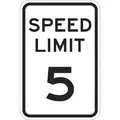 Lyle Speed Limit 5 Traffic Sign, Sign Legend Speed Limit 5, MUTCD Code R2-1, 24" x 18 in