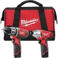 M12 Cordless Combination Kit, 12.0 Voltage, Number of Tools 2