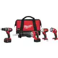 M18 Cordless Combination Kit, 18.0 Voltage, Number of Tools 4