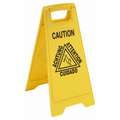 Floor Sign,Yellow,24 In