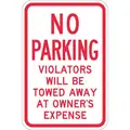 Parking, No Header, Recycled Aluminum, 18" x 12", With Mounting Holes, Top/Bottom Centered, Diamond