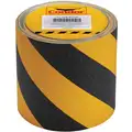 Striped Black/Yellow Anti-Slip Tape, 12" x 60.0 ft., 60 Grit Aluminum Oxide, Acrylic Adhesive, 1 EA
